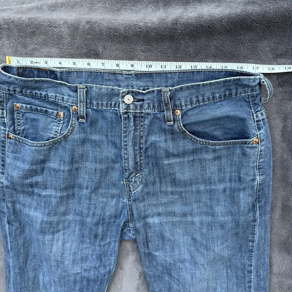 Levis Men 569 Jeans Loose Straight 34X32 Medium Wash Blue Denim Pants
